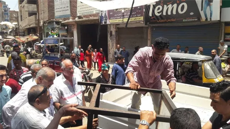 تحرير 146 محضر إشغال فى مركزى بنى مزار والمنيا