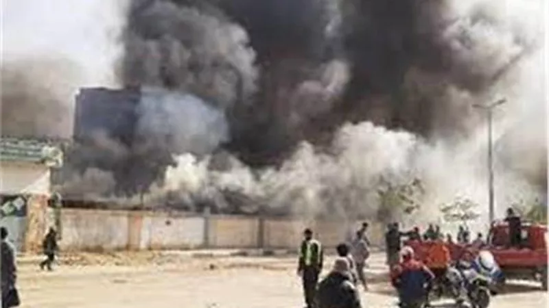 حريق هائل بمصنع لتعبئة الغاز بالشرقية