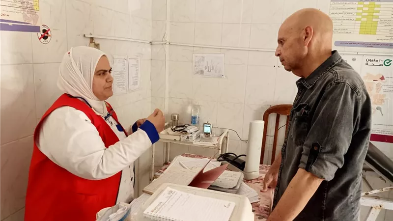 مسعود يتفقد مبادرة١٠٠يوم صحة والخدمات الطبية بالغار ..صور