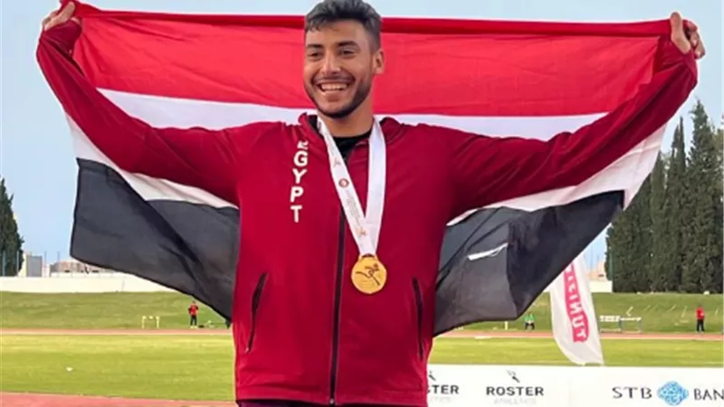 مصطفى محمود يحقق ذهبية رمي الرمح ببطولة الجمهورية لألعاب القوى