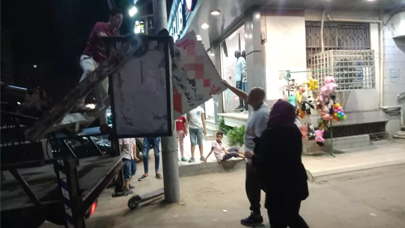 إزاله الاعلانات الغير مرخصة بحى شرق المنصورة
