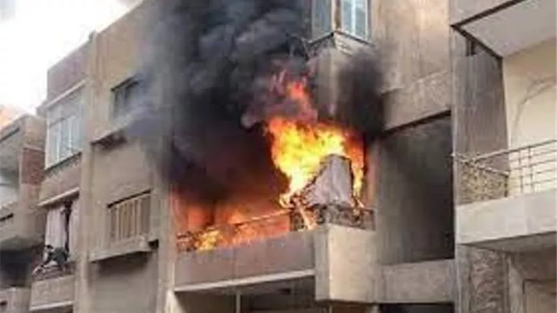 مصرع طفلين إثر حريق داخل شقة سكنية في بولاق الدكرور