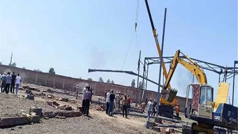 إزالة هنجر على مساحة 2 فدان بمركز الإبراهيمية بالشرقية