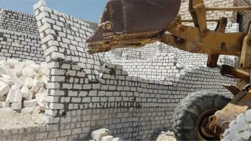 إزالة 273 حالة تعد على الاراضى ببنى سويف