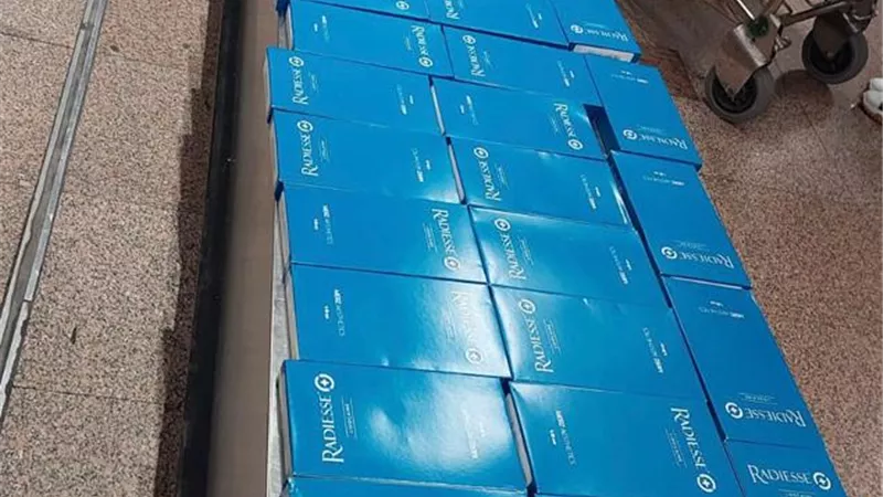 ضبط راكبة حاولت تهريب كمية من حقن الفيلر والسيليكون