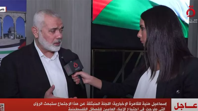 هنية: قدمنا رؤية لبناء خطة فلسطينية لمواجهة المخططات الإسرائيلية