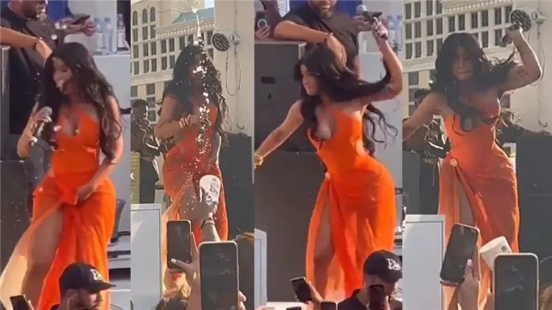 مغنية راب شهيرة تفقد اعصابها وتلقي بميكروفونها على أحد الحاضرين