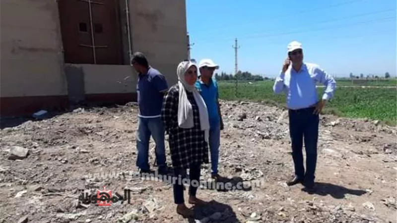 رئيس مدينة المنيا يتفقدموقع مصنع التغذيةالمدرسية ببني احمدالغربية