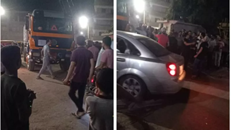 تفاصيل مصرع فتاتين أسفل سيارة نقل في شبين القناطر