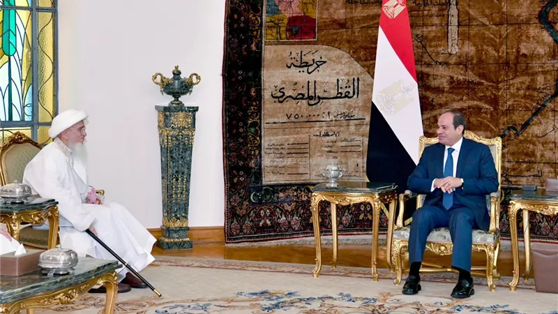 سلطان البهرة يشيد بالإنجازات التنموية فى مصر