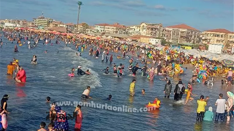زحام شديد برأس البر وإنقاذ ٦٦ من الغرق وإعادة ٢٠٨ أطفال تائهين