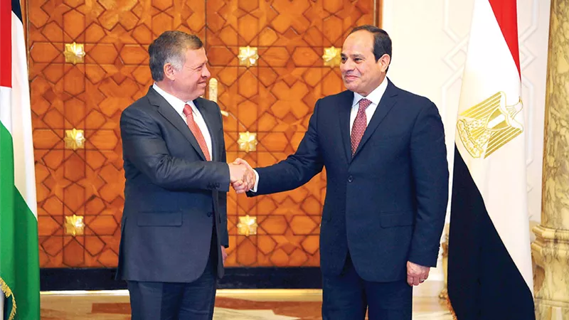 الرئيس السيسي يستقبل العاهل الأردني بمطار العلمين الدولي