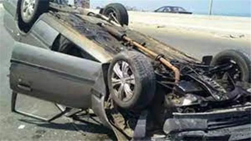 مصرع مواطن إثر إنقلاب سيارة ملاكى بالطريق السياحى فى الجيزة