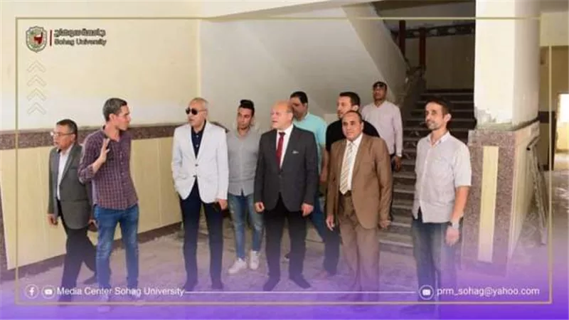 النعماني يتابع خطة تنفيذ المشرعات الجديدة بالمقر لجامعة سوهاج