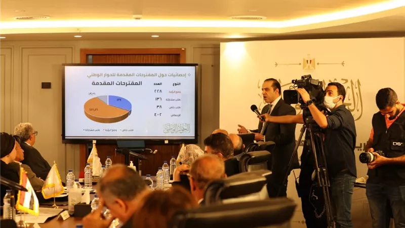 الحوار الوطني يطالب بضرورة زيادة عدد أعضاء مجلسي النواب والشيوخ