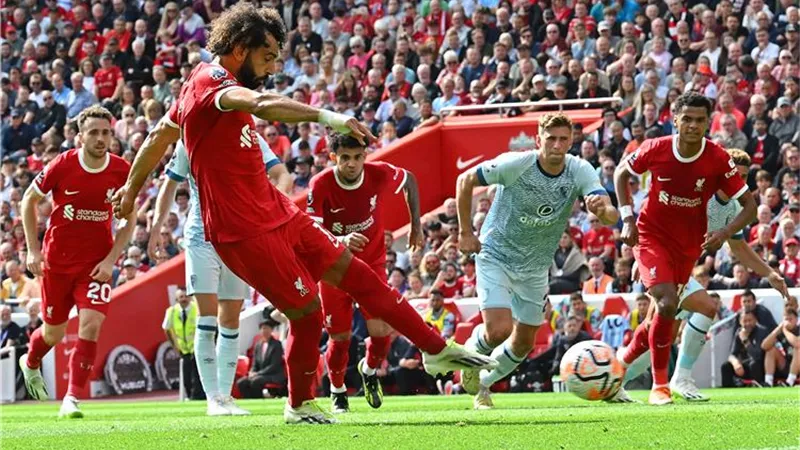 تقييم وأرقام محمد صلاح في مواجهة ليفربول أمام بورنموث