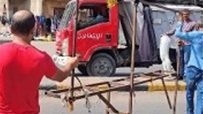 رفع ٨٩ اشغال من شارع الصفطاوي بحملة مشتركة بين المنيرة الغربيه