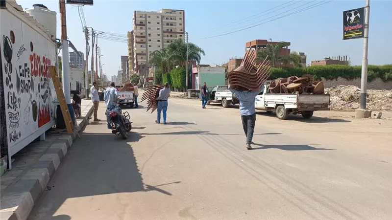 تحرير 195 محضر إشغال فى مركزي المنيا وبني مزار