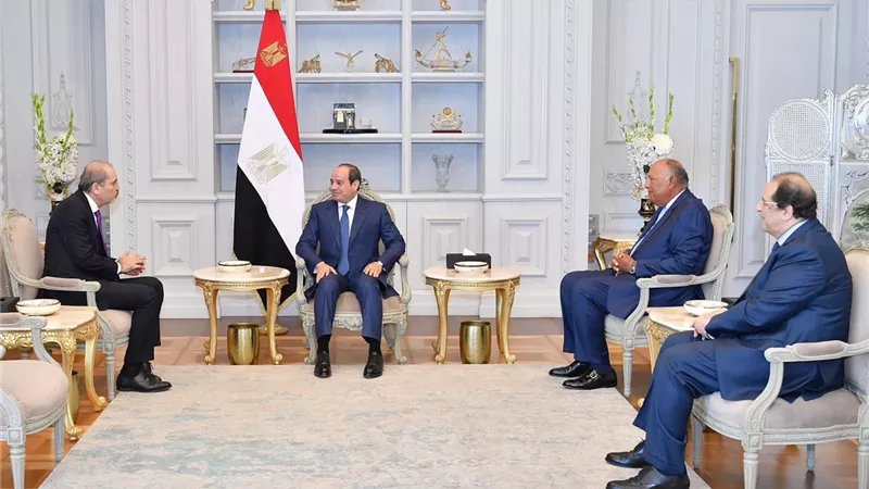 الرئيس السيسي يستقبل وزير الخارجية الأردني