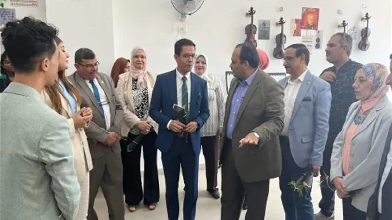 افتتاح غرفة الموسيقى بمركز رعاية الموهوبين والمُبدعين بجامعة بنها