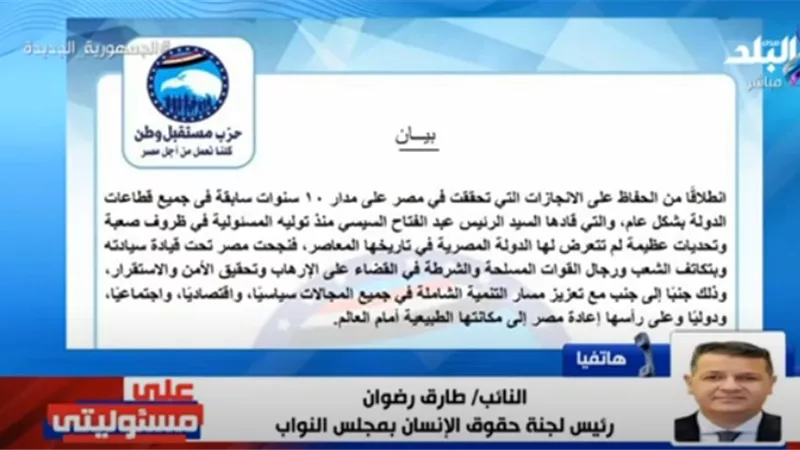 تفاصيل تأييد حزب مستقبل وطن ترشح الرئيس السيسي للانتخابات الرئاسية