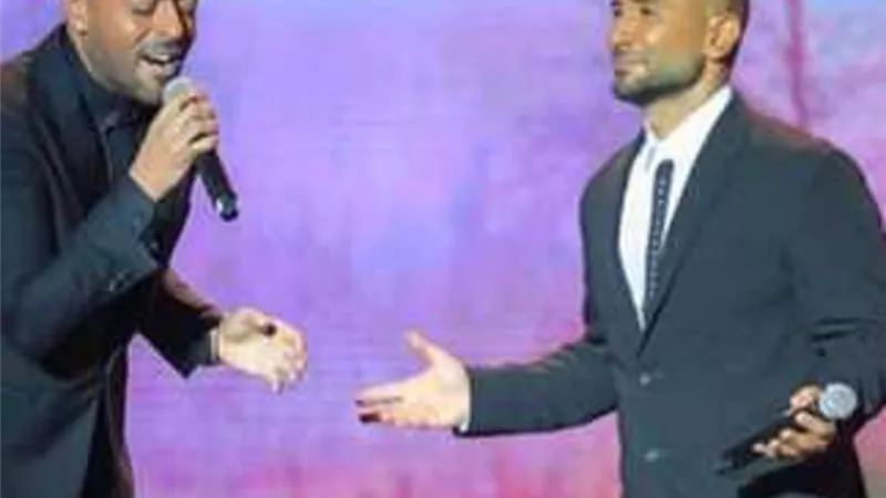 تامر عاشور يشيد بـ احمد سعد فى مشاركته بأغنية فى حفل 