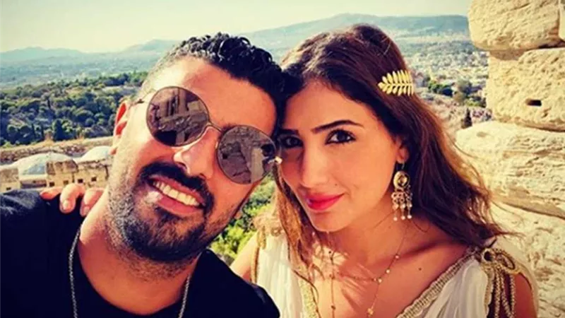 مي عمر تحتفل بعيد ميلاد زوجها محمد سامي برساله خاصة