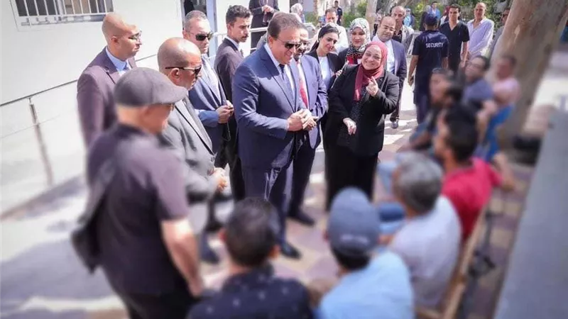وزير الصحة يتفقد مستشفى مصر الجديدة للصحة النفسية