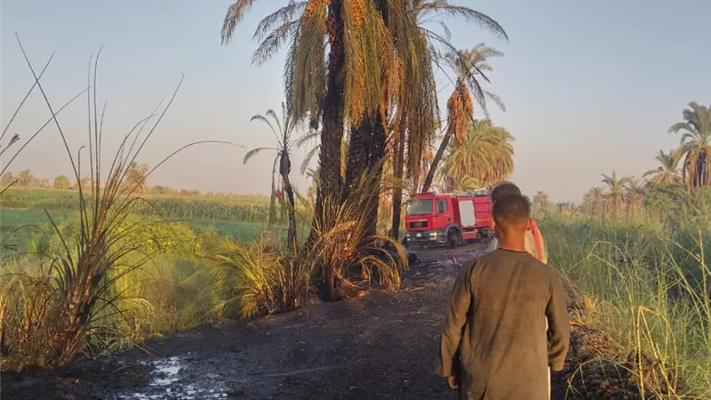 حريق بقرية القنان بإدفو دون إصابات أو خسائر فى الأرواح