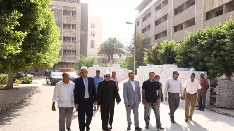 رئيس جامعة الأزهر يتفقد تطوير ورفع كفاءة المدينة الجامعية