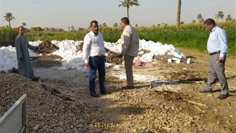 وقف وازالة حالات بناء مخالف ببنى سويف