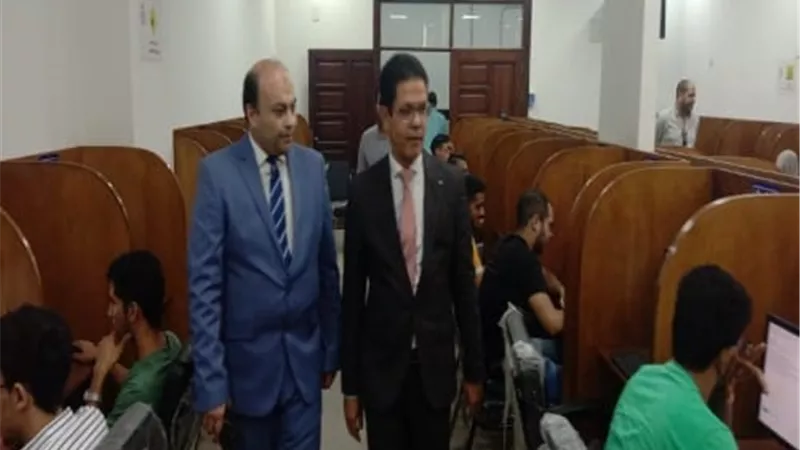الجيزاوي يتفقد كلية التربية الرياضية و3 مراكز لمتابعة سير العمل