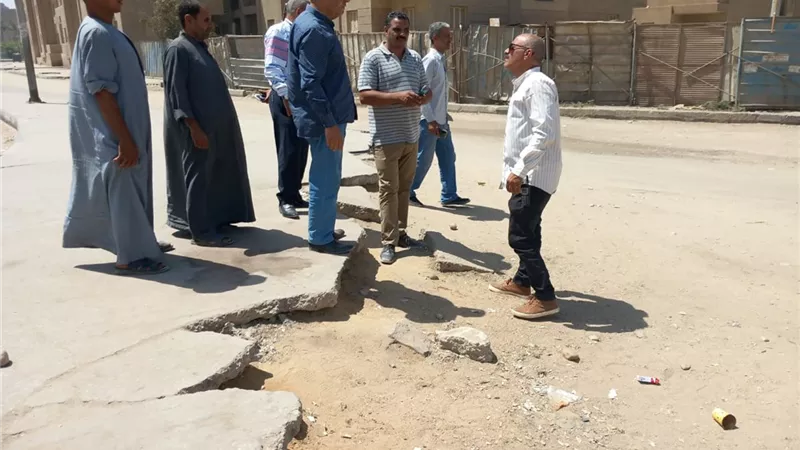 رفع كفاءة الطريق أمام حديقة سفاري بارك لتسهيل الحركة المرورية