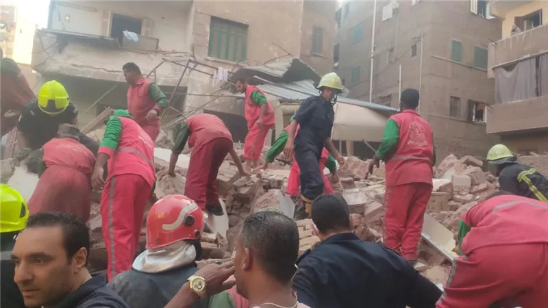 تشكيل لجنة هندسية لفحص العقارات المجاورة لمنزل حدائق القبة المنهار