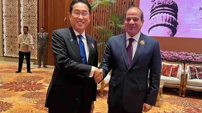 السيسي يلتقي رئيس الوزراء الياباني على هامش قمة مجموعة العشرين
