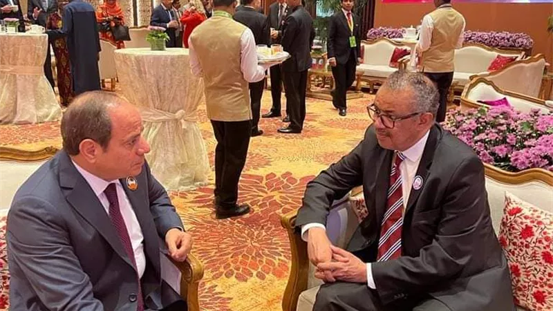 الرئيس السيسي يلتقي المدير العام لمنظمة الصحة العالمية على هامش قمة العشرين