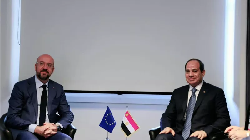 الرئيس السيسي يلتقي رئيس المجلس الأوروبي على هامش قمة العشرين