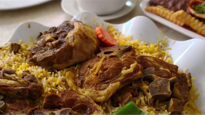طبق بريانى اللحم الشهى