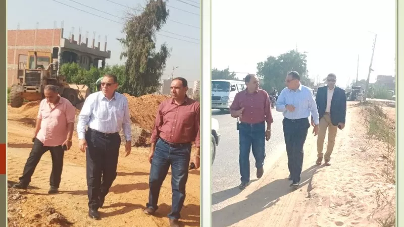 إنشاء محورين على مصرف القليوبي وبحر أبو الأخضر بمنيا القمح