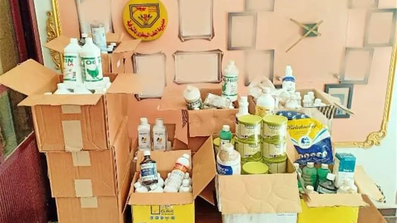 ضبط٨٣٢عبوة دواء ل٨٩ صنف دواء بيطري مخالف بالشرقية