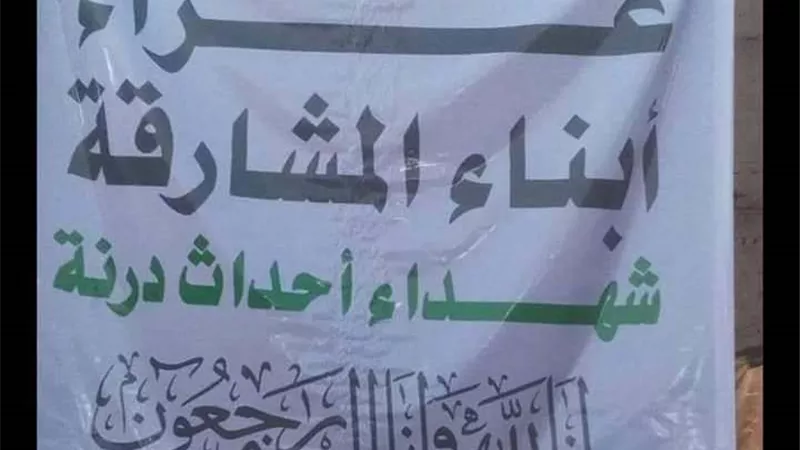 سرادق عزاء جماعي ل 5 ضحايا بقرية المشارقة بالمنيا في إعصار دانيال