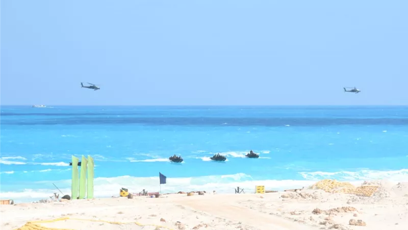 تنفيذ إحدى الأنشطةالبحريةضمن فعاليات التدريب المصرى الأمريكي المشترك
