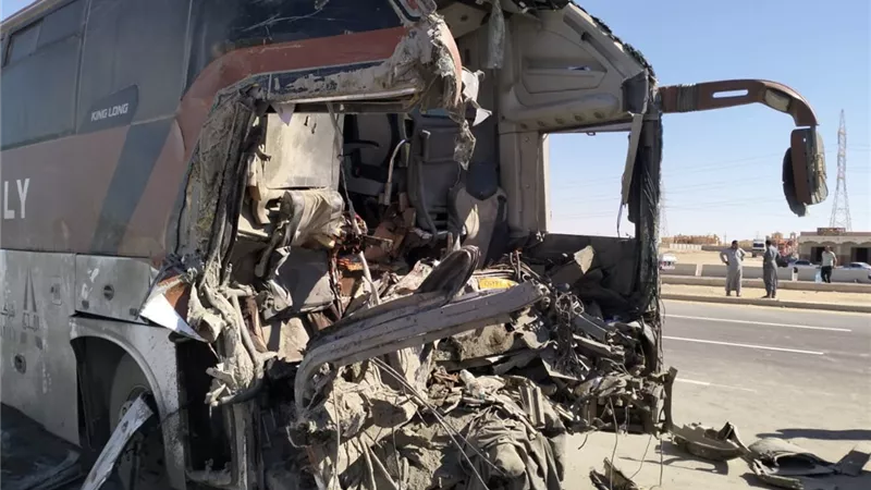 مصرع واصابة 44 فى حادث اتوبيس بطريق مطروح الاسكندرية