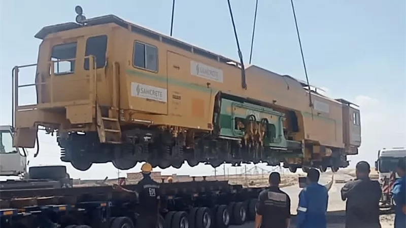 وصول قطار العريش من المجر الي الاسماعيلية
