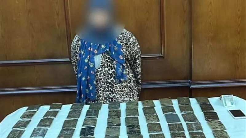 6 كيلو حشيش بحوزة سيدة فى الغربية