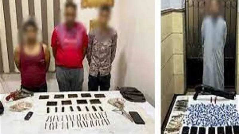 ضبط 4 عناصر إجرامية بـ أسلحة نارية ومخدرات بالمنوفية