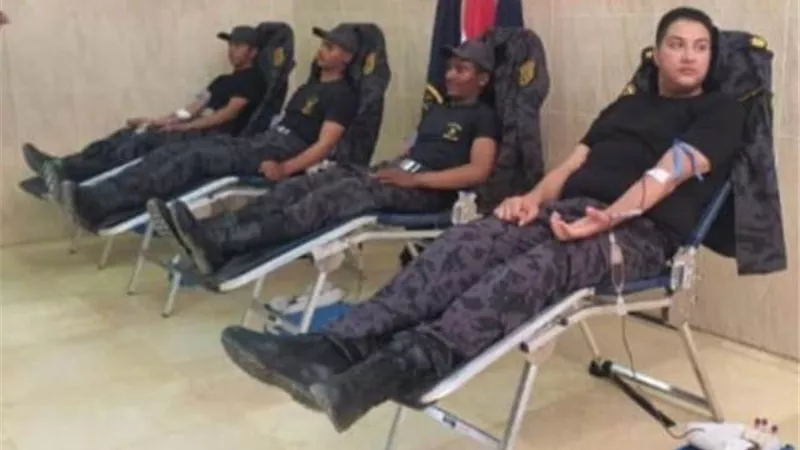 حملة للتبرع بالدم بقطاع الأمن المركزى