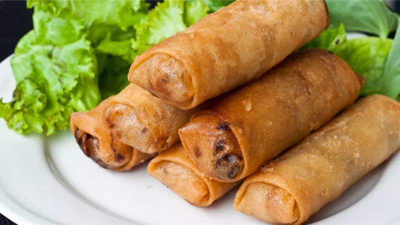 سبرينغ رول باللحم والخضار