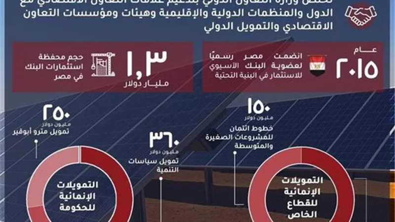 المشاط تستعرض محفظة التعاون الإنمائي مع البنك الآسيوي للاستثمار