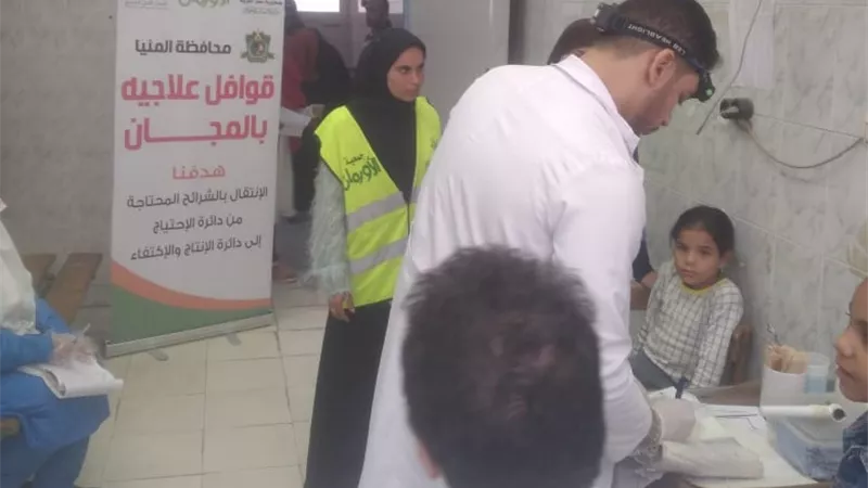 الاورمان تنظم قافلة طبية بسمالوط بالتعاون مع مستشفى المنياالجامعى